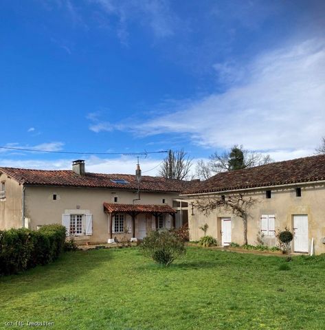 Situated in a hamlet 10 minutes from Civray, stone house with 3 bedrooms, outbuildings (possibility of making a gîte), conservatory with terrace. A superb barn of approx. 180m² with parking for cars and camper vans. Flat land of 1380m². More details:...