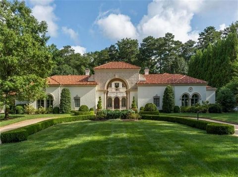Exquisitely rare compound on almost 2+- private acres in the heart of Tuxedo Park in Buckhead. Custom designed residence by famed Palm Beach architect, Jeffery W. Smith and built by master Atlanta builder, Jon Berndsen. The architectural detail is ex...