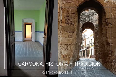 Located in the heart of the old town, this house is a beautiful example of Carmona's traditional domestic architecture. Surrounded by churches, convents, stately homes, and sheltered by the city wall and the Alcázar de la Puerta de Sevilla and the ol...