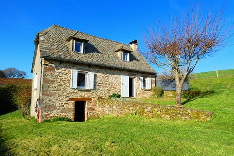 Cassaniouze sector, on 960 M2 of enclosed and wooded land, beautiful RENOVATED Auvergne stone house comprising 1 living room with inglenook fireplace and STOVE, 1 equipped kitchen, 2 bedrooms, 1 shower room, 2 toilets, 1 cellar, 1 garden shed with ga...