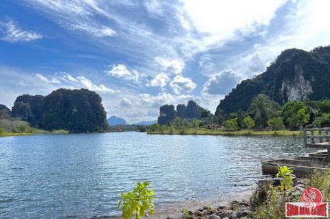 A 10.5 Rai land plot of palm plantations with spectacular river views for sale in Krabi’s peaceful Ao Luek area. The land is next to concrete-public roads and rural roads and surrounded by a friendly local community. The land before the rural road is...