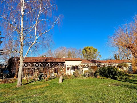 Set in a paradise of tranquility and nature this atypical home, built around 35 years ago, offers an opportunity to create and enjoy a lifestyle property close to one of the most popular bastide villages. The living accommodation, in need of some upd...