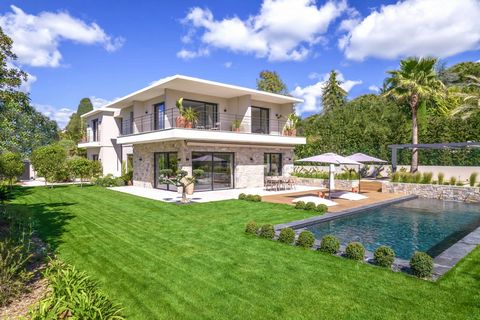 In a private and prestigious estate, this sumptuous contemporary new villa stands at the heart of a meticulously landscaped and richly planted garden. Once inside this stunning home offers, on the ground floor, a majestic entrance reveals a spacious ...