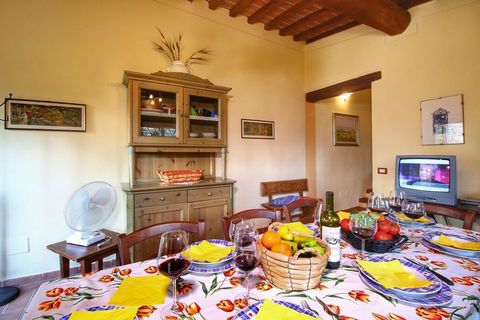 This 2-bedroom farmhouse situated in Radda In Chianti is subtle for a small group or family. Resting in Tuscany, Italy, it can accommodate 4 people. The farmhouse has a shared swimming pool for rejuvenation at a distance of 250 m. Radda In Chianti ha...