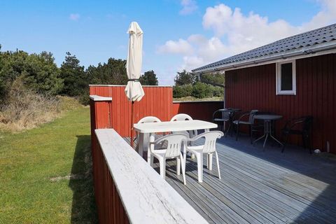 Close to Blåvand's commercial life and the many good places to eat, you will find this holiday home. The house itself is a wooden house and appears original as it was built in 1973. The heart of the house is a centrally located and open living room w...