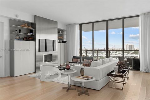 FULLY FURNISHED!! Ready to move in. This sophisticated 2-bedroom, 2-bathroom residence boasts stunning views of the city skyline. The open-concept living space, top-of-the-line appliances kitchen, and opulent master suite exemplify the pinnacle of el...