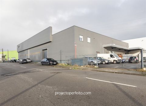 Industrial warehouse for sale in Cortegaça, with a gross area of 2455m2, and a floor area of 1481m2. The building consists of ground floor and first floor. Ground floor: Warehouse, exhibition room, 2 WC's and storage room Cafeteria area and maintenan...