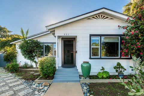 Welcome home to Seaside! Completely remodeled single-story 1950s beach bungalow, situated on an expansive .12 acre corner lot, is the ultimate embodiment of contemporary costal living. Quintessential location in one of Oceanside's premier coastal nei...
