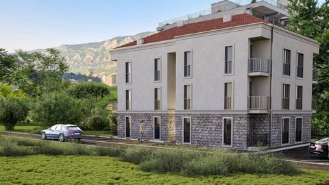 About the project; We present to your attention new apartments located in Dobrota in a newly constructed building. The area of each flat is 38 m2. Apartment layout: living room and kitchen combined, bedroom, bathroom, terrace. The price of each apart...