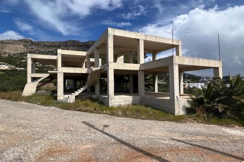 Located in Ierapetra. This is a concrete skeleton, in the seaside village of Koutsounari, a few kilometers from Ierapetra, in a beautiful and tranquil location. The complex is 496 m2 in total and is designed to offer 8 comfortable and spacious apartm...
