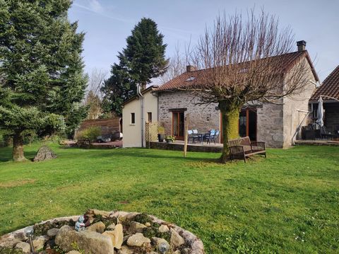 In the heart of the Parc du Périgord Limousin, in a small hamlet, nestles this completely renovated stone house. The entrance is via a gravelled courtyard, with a wooden carport for your car. On the ground floor, the house offers a lovely living area...