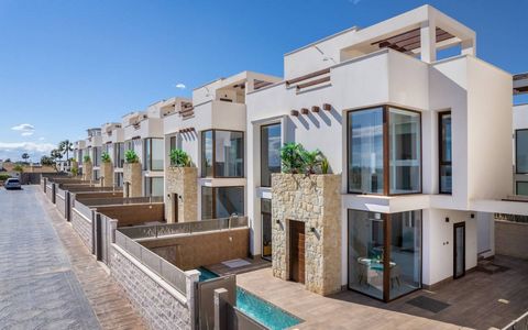 Villas in La Herrada, Los Montesinos, Costa Blanca This residential consists of 11 homes of the Laguna Azul model, consisting of 3 bedrooms and 3 bathrooms, being able to choose the possibility of having a basement. All homes have a terrace, private ...