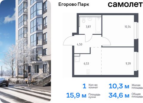 Продается 1-комн. квартира. Квартира расположена на 4 этаже 12 этажного монолитного дома (Корпус 3.1, Секция 6) в ЖК «Егорово Парк» от группы «Самолет». ЖК «Егорово Парк» — подмосковный жилой комплекс комфорт-класса на юго-востоке Подмосковья в 20 ми...