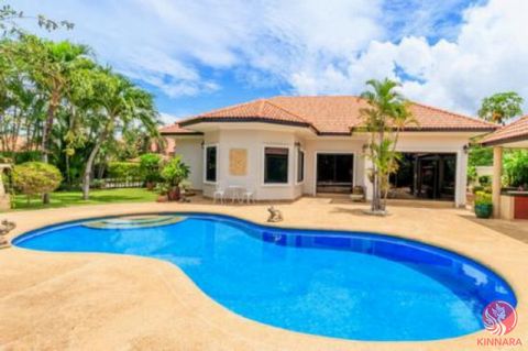 Well designed and good quality 3 bed pool villa featuring an open plan living, dining and adjoining kitchen, 3 good sized bedrooms with en-suite bathrooms and fitted wardrobes and outside is a car port, large free form pool, gardens, feature sala wit...