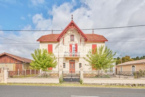 Maison secteur Villandrault. très jolie maison style Arcahonnaise sur la commune de Prechac avec énormément de charme, maison de 191m², 5 chambres dont 1 avec suite parentale +Bureau+ veranda de 16m2 sur parcelle de 1191m2 avec 2 dépendances Chauffag...