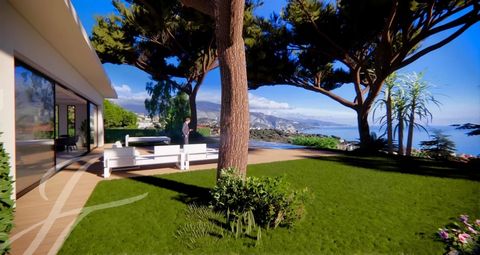 Located in Roquebrune-Cap-Martin, in a quiet residential area near Monaco, contemporary villa in the process of being finished of approx. 300 m² with sea view, offering an exceptional living environment, combining modern comfort and elegance. Featuri...