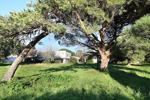 Real estate on Île de Ré - Les Portes - On a plot of over 2000 m², close to the village center and benefiting from a nice exposure, this old stone house has retained the charm of houses from the 1950s to 1960s. It consists of a living room leading to...