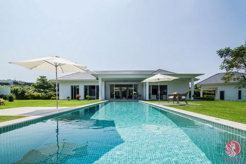 This contemporary private villa is situated in the prestigious Baan Ing Phu Private Estate, near Black Mountain Golf Course. The villa is located in a tranquil cul-de-sac and features its own Palm tree-lined driveway with a 16-meter long pool offerin...