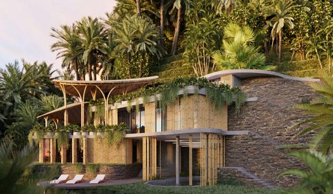 Villa Mimpi is situated on the steep slope going down to the river. The back side of the building is inserted into the slope, so the real size of the building remains invisible to the view. The natural stones of the retaining walls fl ow into the hou...