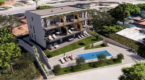Excluzive offer : 3 beachfront pethouse for sale. This luxury new building can offer you the best location in Šibenik area, 20m from beach , with magnificent views and superb equipment. Benefits are unique location private jacuzy, garage with car cha...