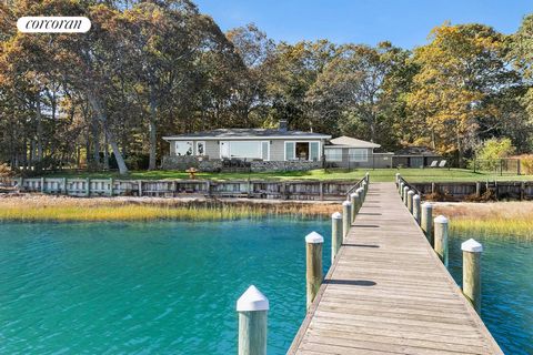 In one of the most sought after locations on Shelter Island, this original waterfront cottage has the most beautiful water views overlooking Coecles Harbor all the way to Gardiners Bay. An opportunity to have a very private cottage with a deep water ...