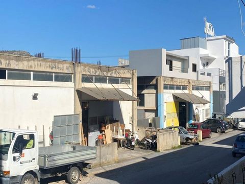 Located in Agios Nikolaos. These are 2 storage buildings of 350m2 in a land of 600m2 ,which could also be used as stores. There is a building license for 3 apartments on the first floor of 136 m2 in total. The units can also be sold separately: the 1...