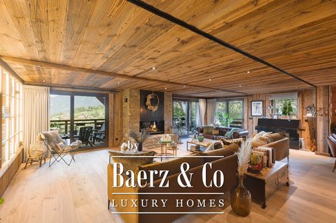 Welcome to Combloux Nature, a 307 m² chalet spread across three levels, providing a unique experience of harmony and nature. Every corner of this exceptional property has been designed to offer a breathtaking 180° view of the outdoors and the Mont Bl...