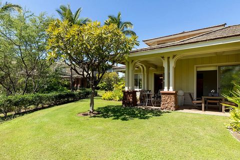 This 3-bedroom Kulalani townhouse truly epitomizes the essence of luxury living in a tropical paradise. Nestled in a serene setting, this hidden gem offers a pristine sanctuary that has never been used as a rental, ensuring its impeccable condition s...