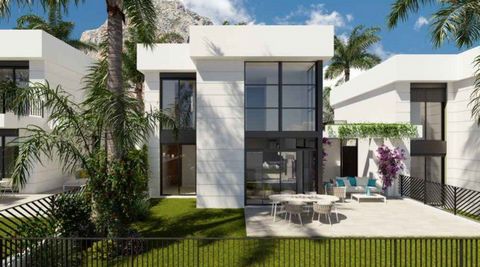Fantastic development of new built villas in a gated complex with all services in Polop. The villas are distributed over two floors with an optional solarium. The main floor is distributed in a spacious living-dining room with an open kitchen, laundr...