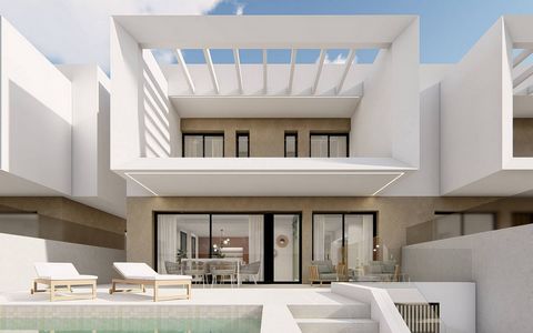 Villas for sale in Dolores, Alicante, Costa Blanca, Spain The properties have 3 bedrooms and 3 bathrooms and a guest toilet and parking space inside the plot. These properties are situated on plots of up to 205 m2 and have covered and uncovered terra...