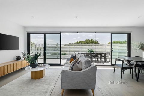 Expressions of Interest Closing on Monday 24th February at 2pm Tucked away at the rear with a stunning northern aspect, this sunbathed 100sqm, three-bedroom, two-bathroom, third floor apartment provides for brilliant indoor outdoor entertaining. Hall...