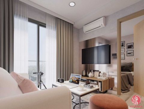 Description of Studio 28 sqm in Space Cherngtalay, Phuket Main characteristics:Size: 28 square meters. Number of floors: Located in a modern 8-storey condominium Space Cherngtalay. Design: Modern and functional, optimized for maximum use of space. In...