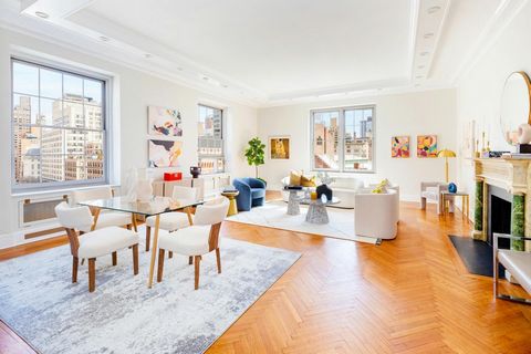 All Rooms Facing Onto Park Avenue! Stunning Views and Superb Natural Light! With soaring ceilings just shy of 11 feet, a wood burning fireplace, gorgeous herringbone floors, and oversize casement windows, this sun-flooded residence offers everything ...