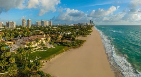 Own a piece of paradise, the largest oceanfront estate in all of Miami. Spanning 250' of white sand pristine ocean frontage on 1.5 acres this extraordinary property boasts unparalleled views of sparkling blue waters of the Atlantic ocean. Miami's ult...