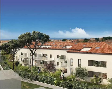 Ref 655963DFD Marseillan: quality environment close to all amenities and the old port, on the top floor of a luxury residence meeting RT2012 standards 2-room apartment of 68 m2 (46m2 Carrez law +22 m2 outside Carrez law) benefiting from a good height...