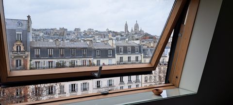 Seulement pour la durée des J.O., jolie chambre refaite à neuf avec vue exceptionnelle sur la butte Montmartre et le Sacré Cœur.