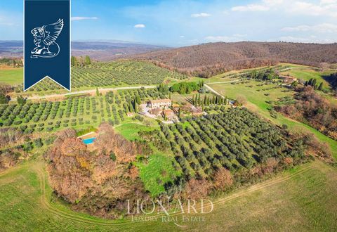 This magnificent '600 farmhouse for sale with certified organic farm extends over an internal surface of 780 square meters, immersed in 9 hectares of private land in the splendid setting of the Sienese Crete, in the heart of Tuscany in the provi...