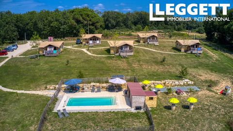 A27516CGI24 - Glamping-type leisure park with CA. This complex is located in the peace and quiet of the countryside with a beautiful view, just a stone's throw from Bergerac. It comprises 5 fully-equipped and furnished tents with private terraces and...