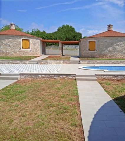 Very specific property! Four Istrian traditional stone kazuns on a common territory with swimming pool. Total floorspace is 225 sq.m. Land plot is 860 sq.m. Complex is built in 2022 and is for sale fully furnished and equipped. Each house (kazun) has...