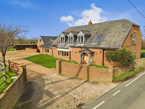 £1,300,000 - £1,400,000 Guide price. Five Bedrooms - four receptions - open plan kitchen/ dining room - separate utility room. Elegant contemporary interiors - in-excess of 4,000 square feet. Detached annex - extensive garaging - stabling & paddocks....