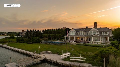 Enjoy panoramic stunning waterfront views from this classic Hamptons shingle style home quietly listed and available for the discerning buyer who understands the value of purchasing a turn-key house in near perfect condition. With most rooms bathed i...