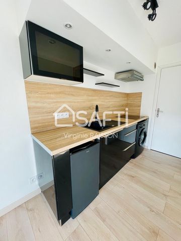 Located in a small, well-kept residence, close to shops, town center and funicular to Les Arcs. Quiet, south-west-facing terrace. Ideal for year-round or weekly rental. Studio completely renovated in 2020 with a sleeping area (2 people) closed by a s...