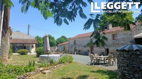 A27997FBU85 - These two properties are situated in a small hamlet 11km from the historic market town of Fontenay le Comte in the Vendée. The main house comprises a large kitchen with door giving on to a private terrace, utility room, lounge with open...