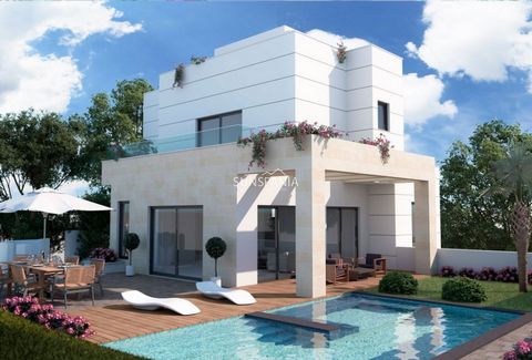 NEW BUILD VILLA IN ROJALES Beautiful New Build villa in Rojales. Villa build over 3 floors, with 3 bedrooms and 3 bathrooms, open plan kitchen with the lounge area, fitted wardrobes, private solarium, basement, private garden with the pool and parkin...