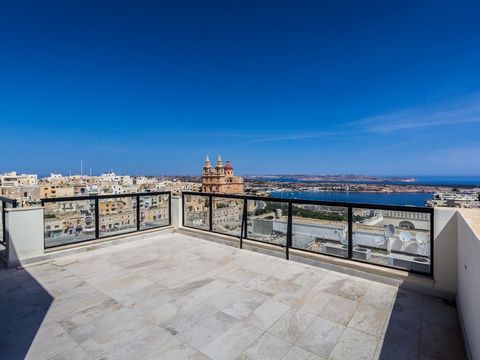 An outstanding fourth floor Penthouse enjoying breath taking sea and country views reaching out to Gozo and beyond from its massive front terrace located in the tranquil village of Mellieha and situated close to all amenities. Set out on a footprint ...