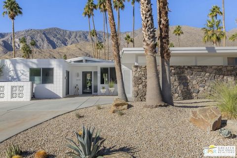 Beautifully updated, iconic mid-century modern William Krisel-designed 3-bedroom unit in the highly desired Canyon View Estates leisure lifestyle community. Stunning mountain vistas with views of the common greenbelt invite the best of indoor-outdoor...