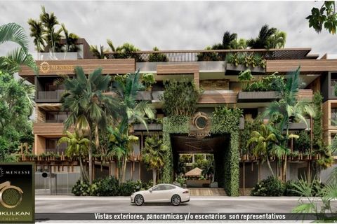 Menesse Kukulkan Menesse Kukulkan ubicado sobre la Av Kukulkan es el mas reciente de nuestros desarrollos ubicado a tan solo 900m de la playa y a tan s lo 5 minutos de la zona hotelera de Tulum cuenta con un terreno de 2 500 m2 en el que podr s exper...