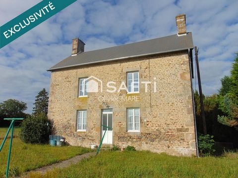 Corps de ferme en pierre, 103 m², 2 dépendances, terrain 8900m², Bellou en Houlme