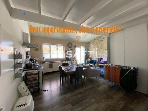 Gond Pontouvre ensemble immobilier rare : un appartement déjà loué et un second à finir de rénover, au premier étage, sans copropriété !