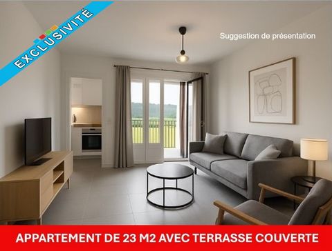 APPARTEMENT DE 23 M2 AVEC TERRASSE COUVERTE